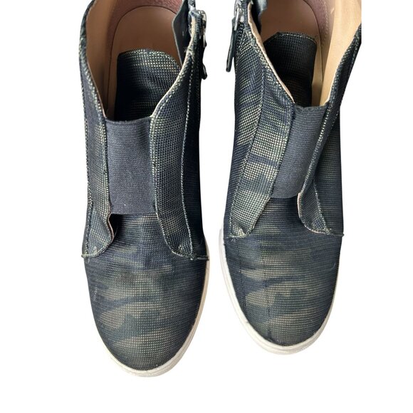 Linea Paolo Women's Felicia Wedge Heel Boot Sz 9 Green Camo Side Zip - Picture 3 of 15